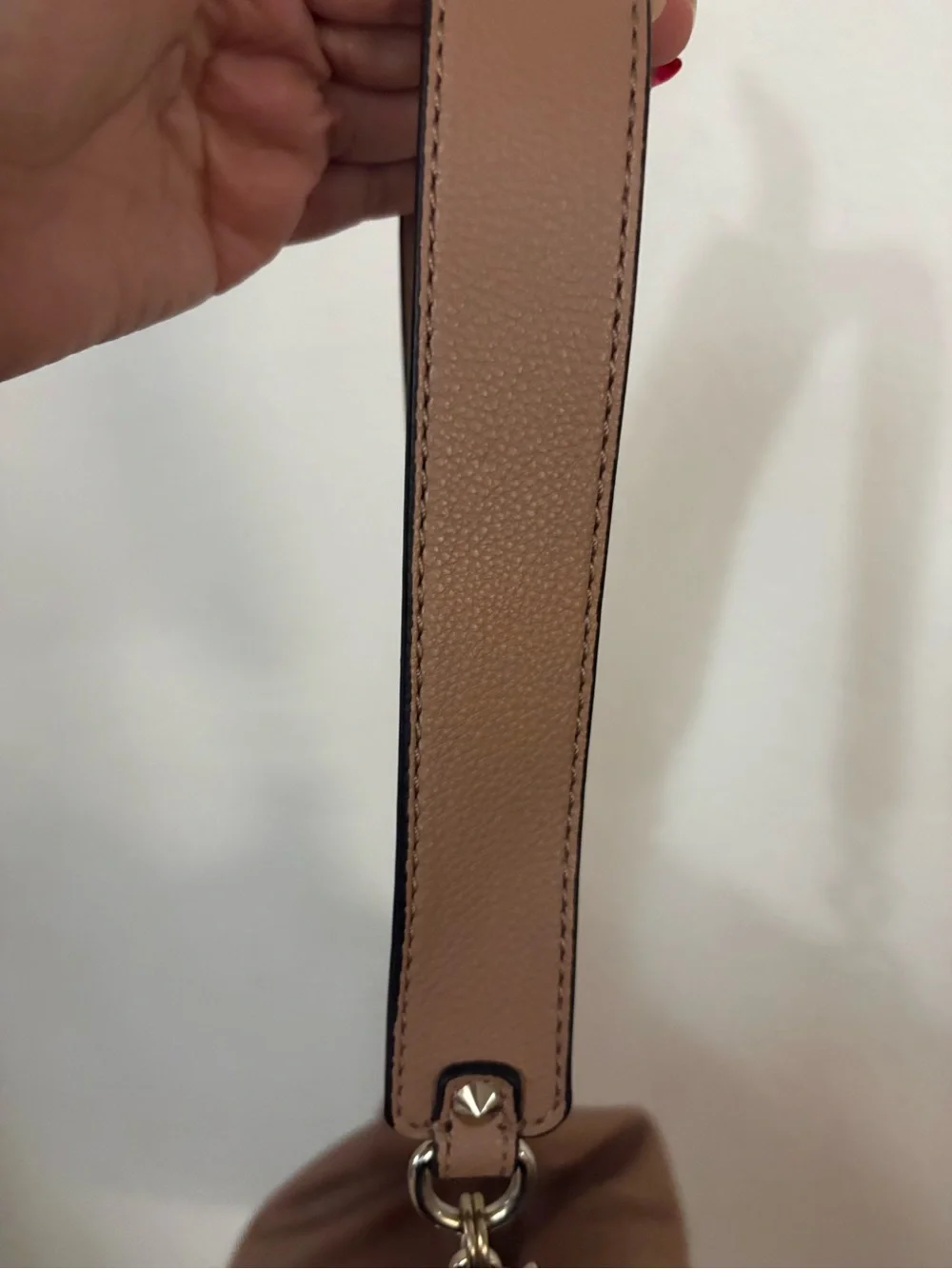 Guess Tan Pebbled Shoulder Hobo Bag with Silver Hardware